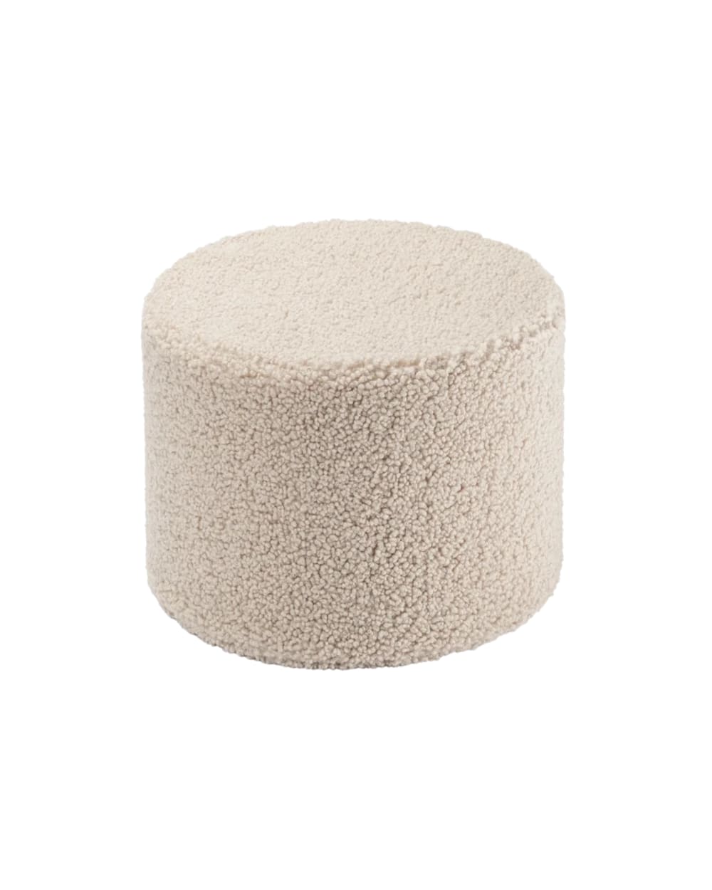 Wigiwama Pouf aus Teddy-Stoff 40 x 25 x 40 cm, Biscuit BEIGE Öko-Tex Zertifikat PES - POLYESTER Kinder