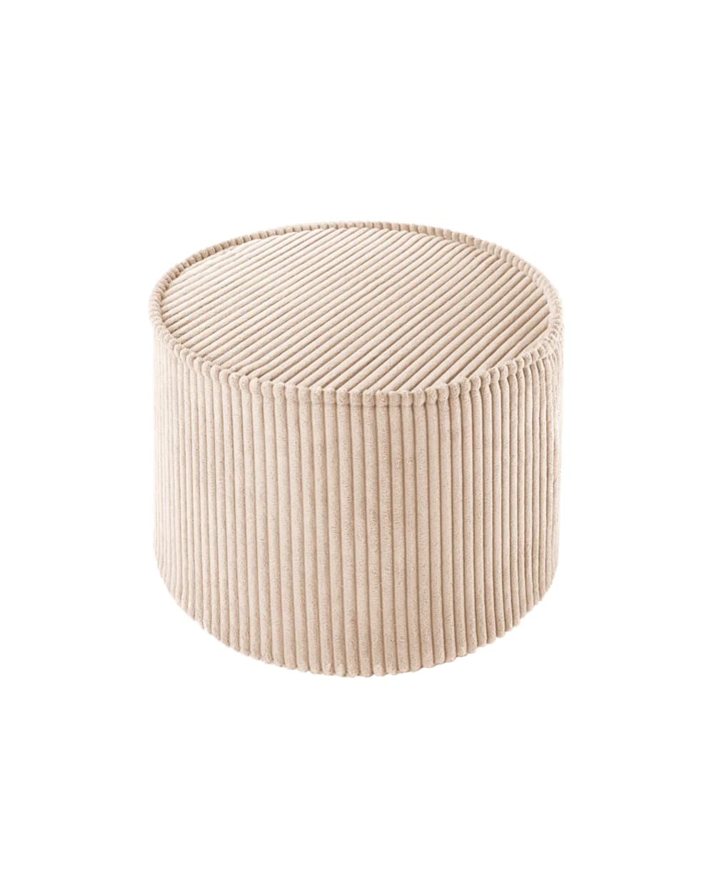 Pouf en velours polyester - sucre
