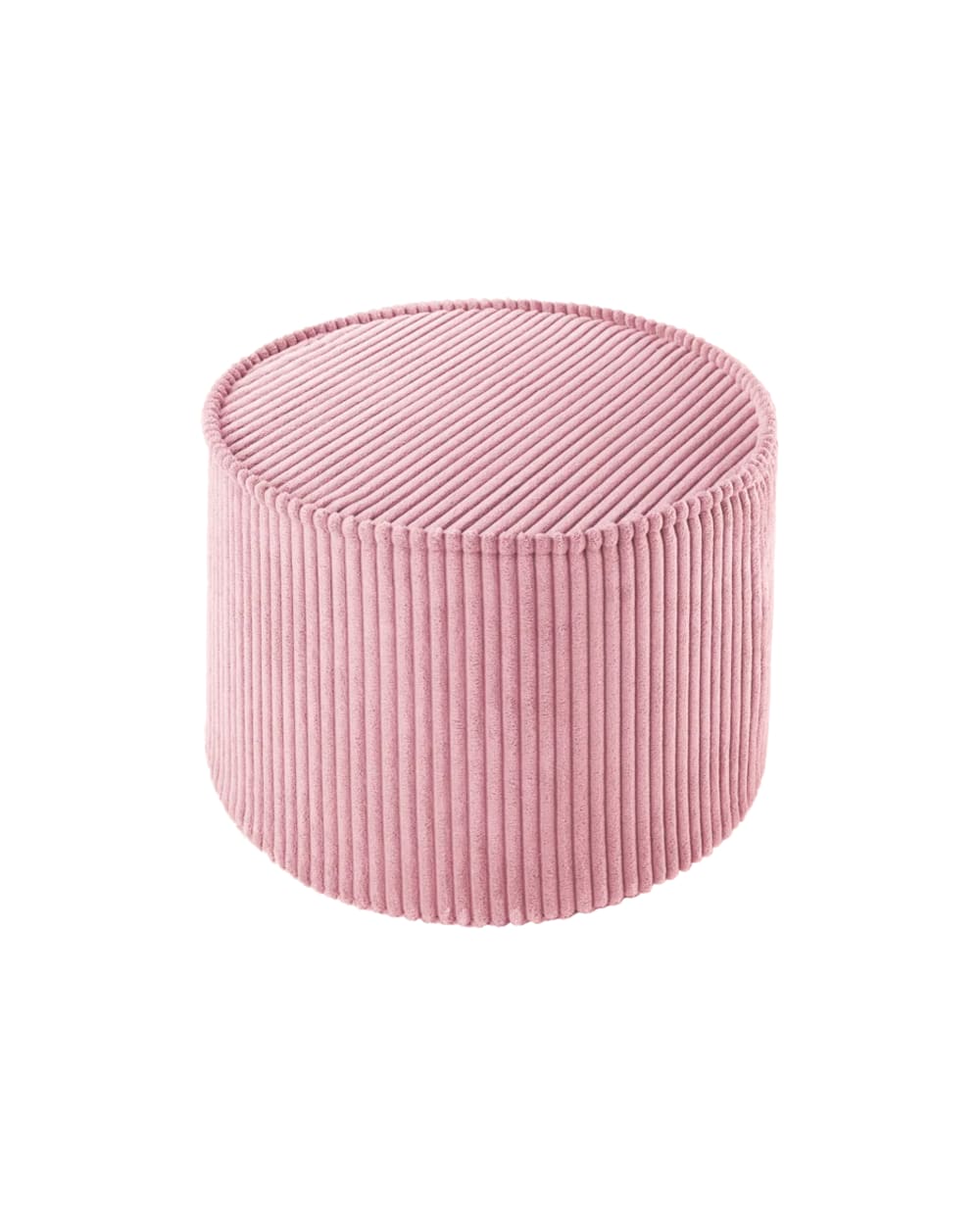 Pouf en velours polyester - rose