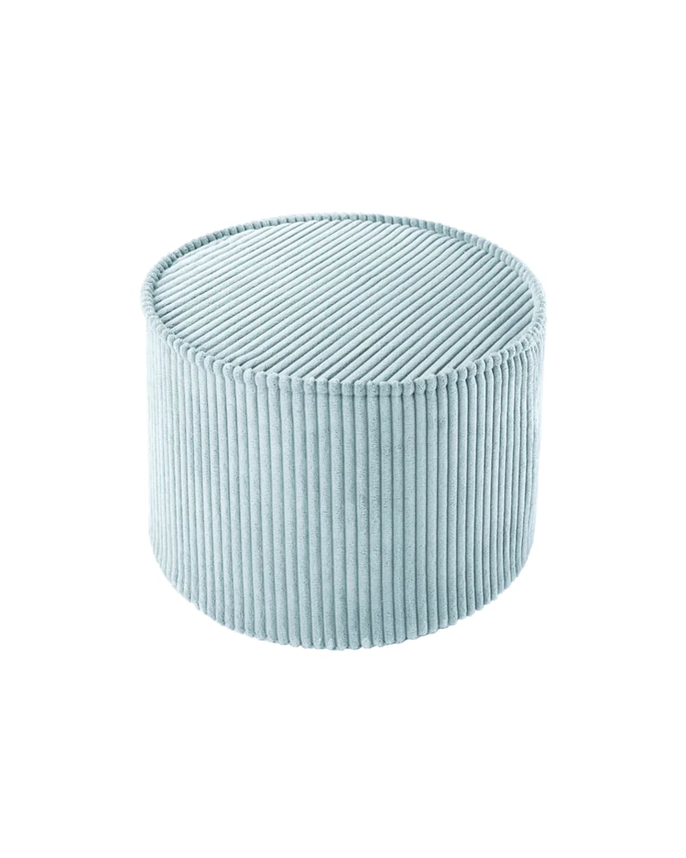 Pouf en velours polyester - menthe