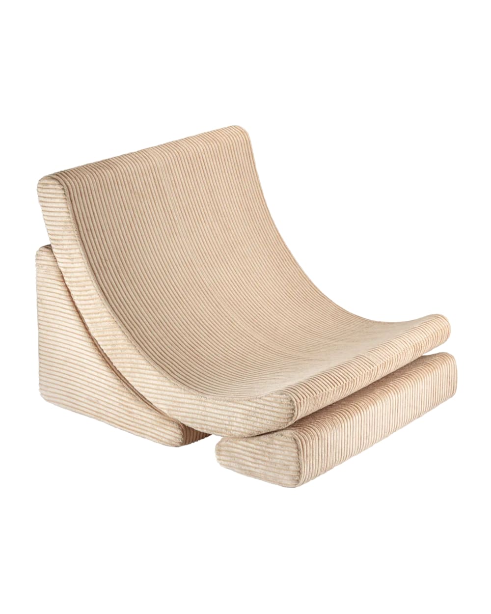 Wigiwama Mondsessel aus Breitcord 65 x 55 x 80 cm, Brauner Zucker BEIGE Öko-Tex Zertifikat PES - POLYESTER Kinder