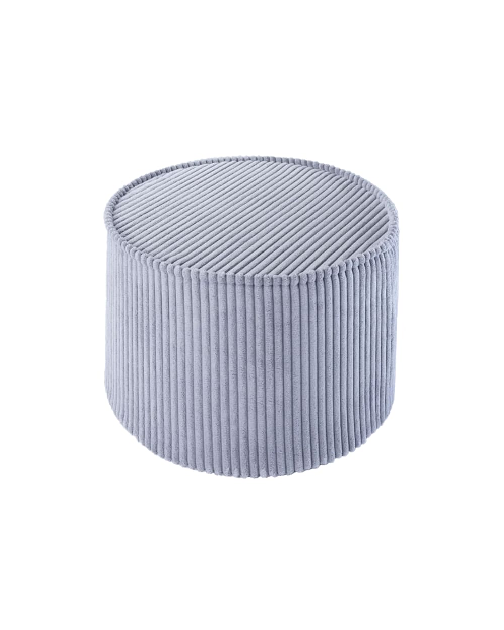Pouf en velours polyester bleu myrtille 40 x 25 x 40 cm
