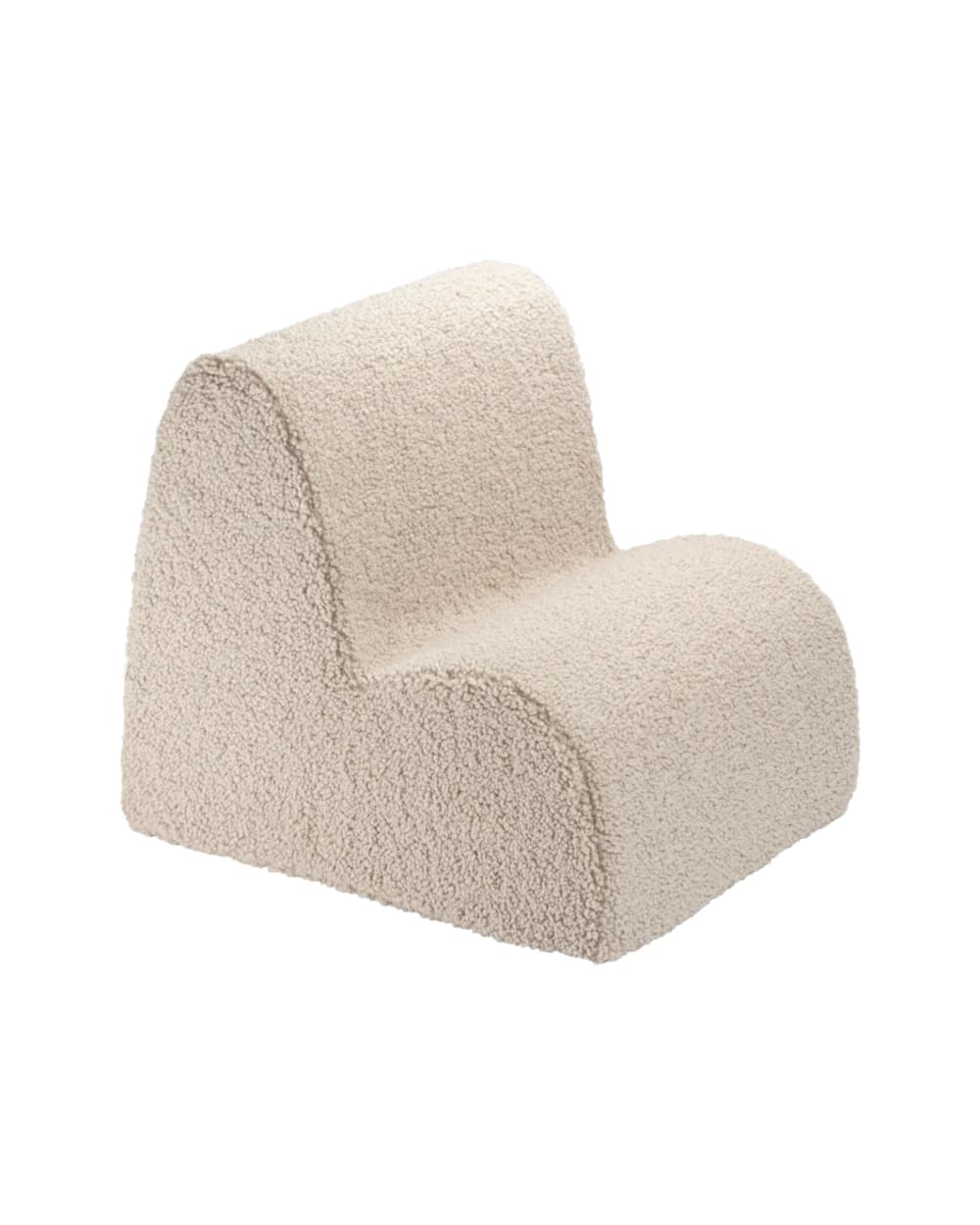 Wigiwama Wolkensessel aus Teddy-Stoff 50 x 50 x 60 cm, Biscuit BEIGE Öko-Tex Zertifikat PES - POLYESTER Kinder
