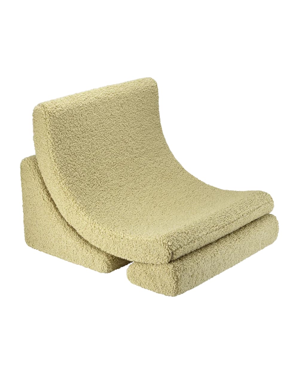 Wigiwama Mondsessel aus Teddy-Stoff 65 x 55 x 80 cm, Matcha GRÜN Öko-Tex Zertifikat PES - POLYESTER Kinder