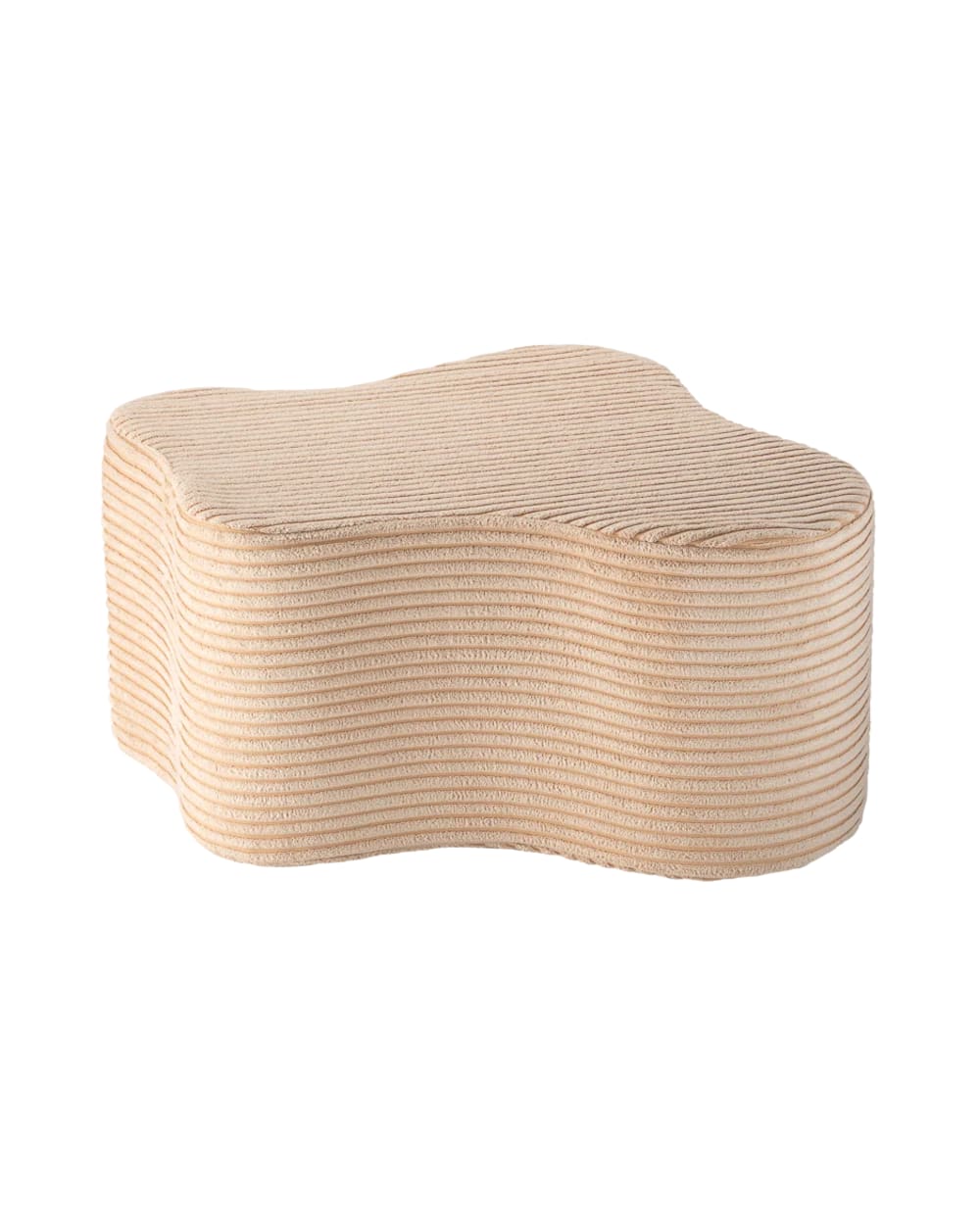 Wigiwama Wolkenpouf aus Breitcord 56 x 25 x 46 cm, Brauner Zucker BEIGE Öko-Tex Zertifikat PES - POLYESTER Kinder