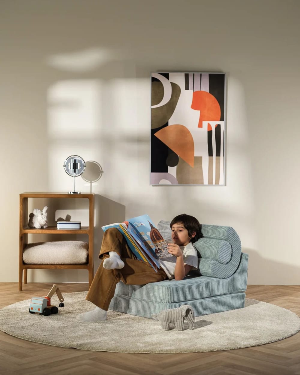 Flipster aus Breitcord 67 x 57 x 78 cm, Pfefferminzgrün - Maisons