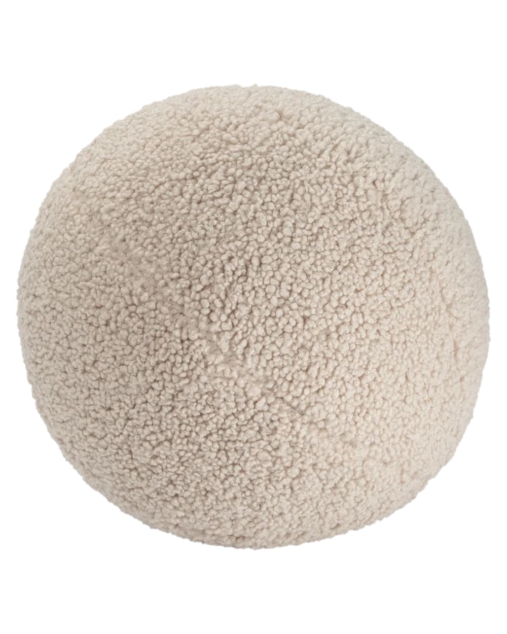 Coussin balle bouclé - biscuit