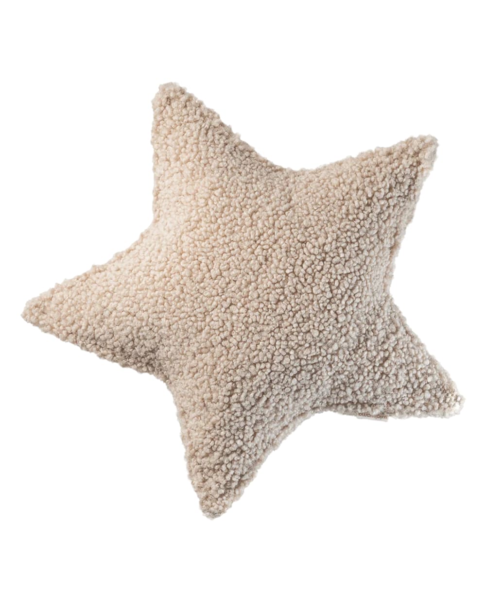 Wigiwama Sternkissen aus Teddy-Stoff 37 x 40 x 10 cm, Biscuit BEIGE Öko-Tex Zertifikat PES - POLYESTER Kinder