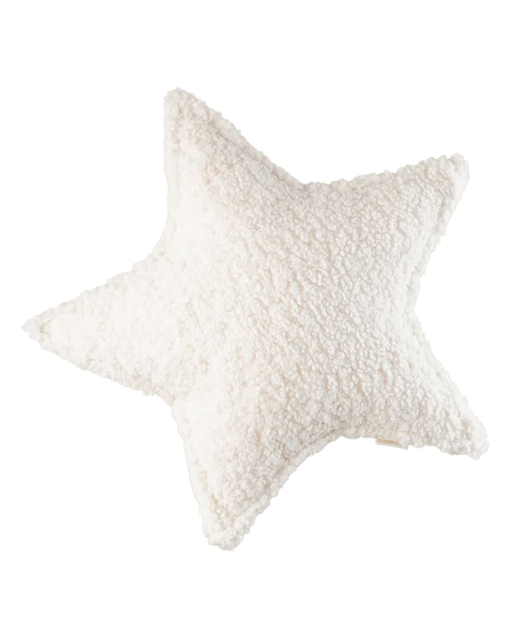 Wigiwama Sternkissen aus Teddy-Stoff 37 x 40 x 10 cm, Cremeweiß Öko-Tex Zertifikat Pes - Polyester Kinder