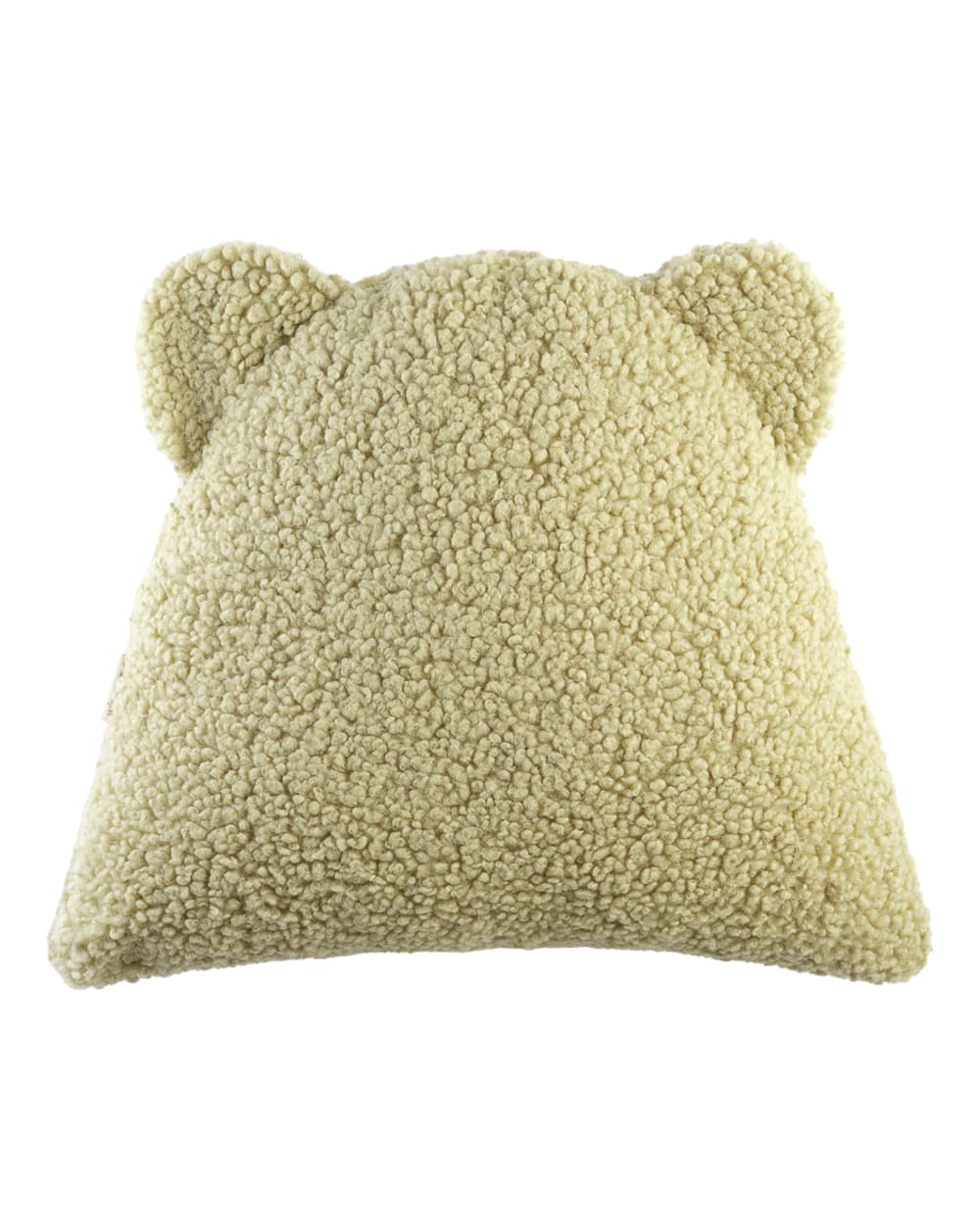 Coussin ours bouclé - matcha