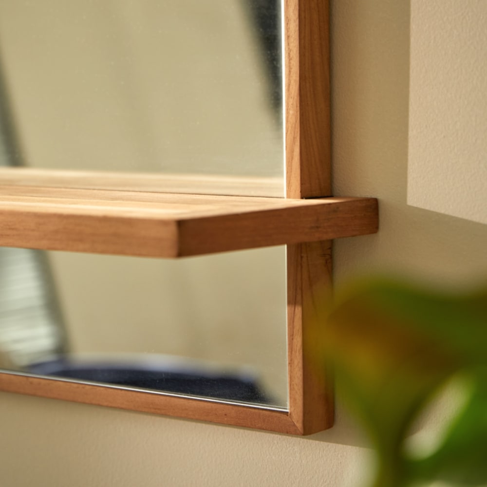 Deko-Spiegel aus massivem Teak 75x45 cm - Maisons Du Monde