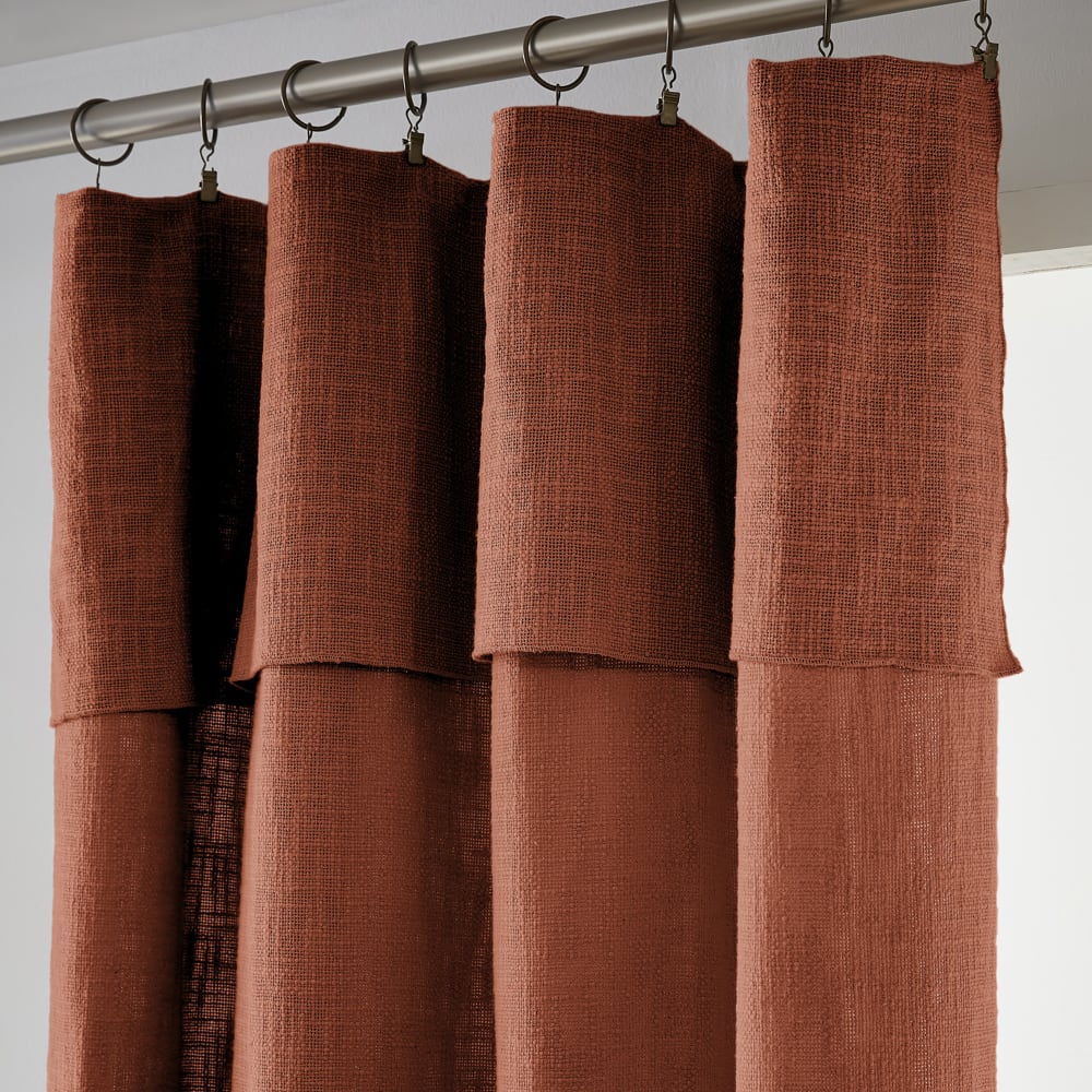 Rideau ajustable coton terracotta 140x270 cm — vue 3