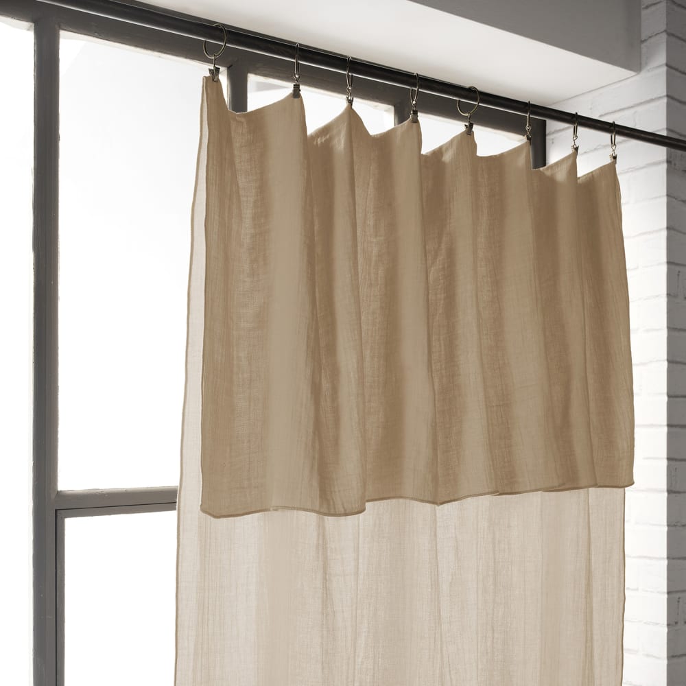 Rideau ajustable gaze de coton uni 140x300 cm — vue 4