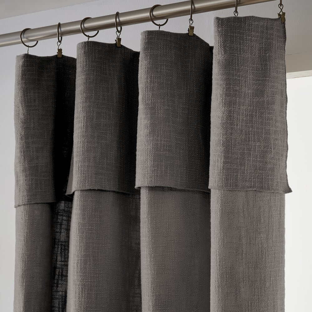Rideau ajustable coton ardoise 140x270 cm — vue 3