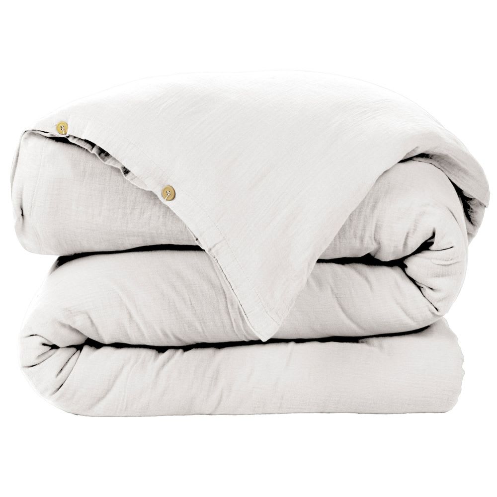 Housse de couette gaze de coton unie 240x280 cm — vue 3