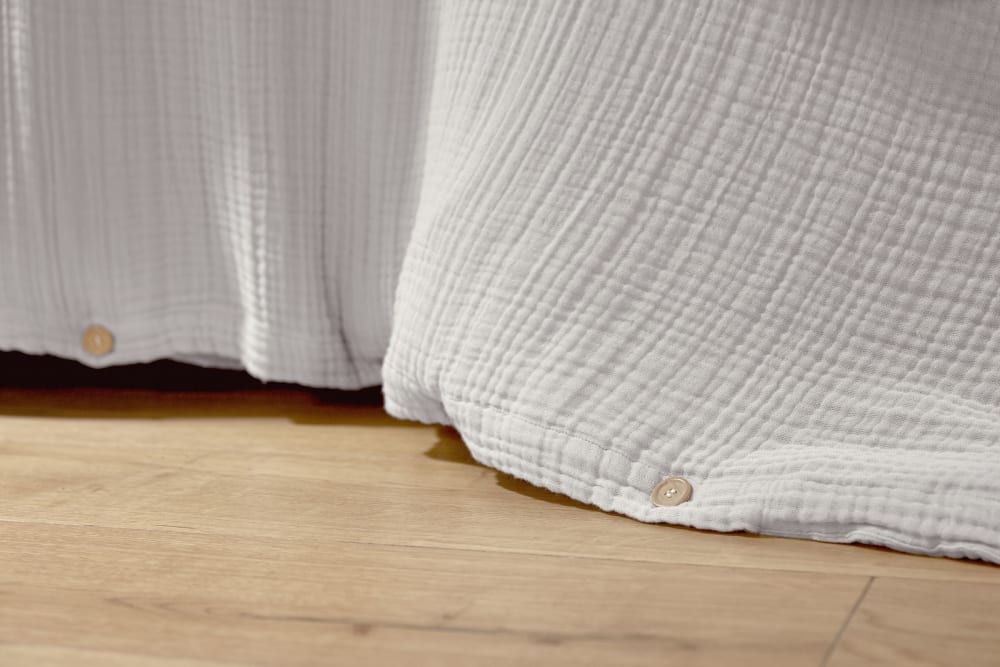 Housse de couette 100% quadruple gaze de coton uni 240x260 cm — vue 4