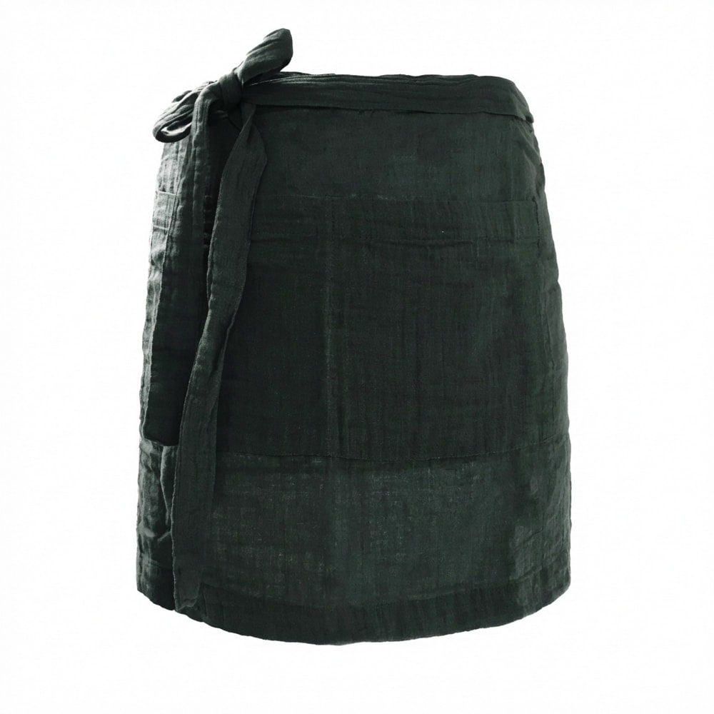 Tablier gaze de coton uni 45/85 cm