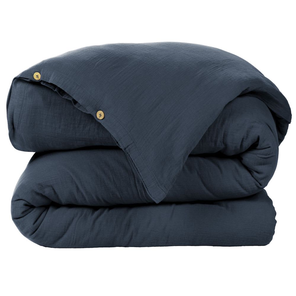 Housse de couette gaze de coton unie 240x280 cm — vue 3