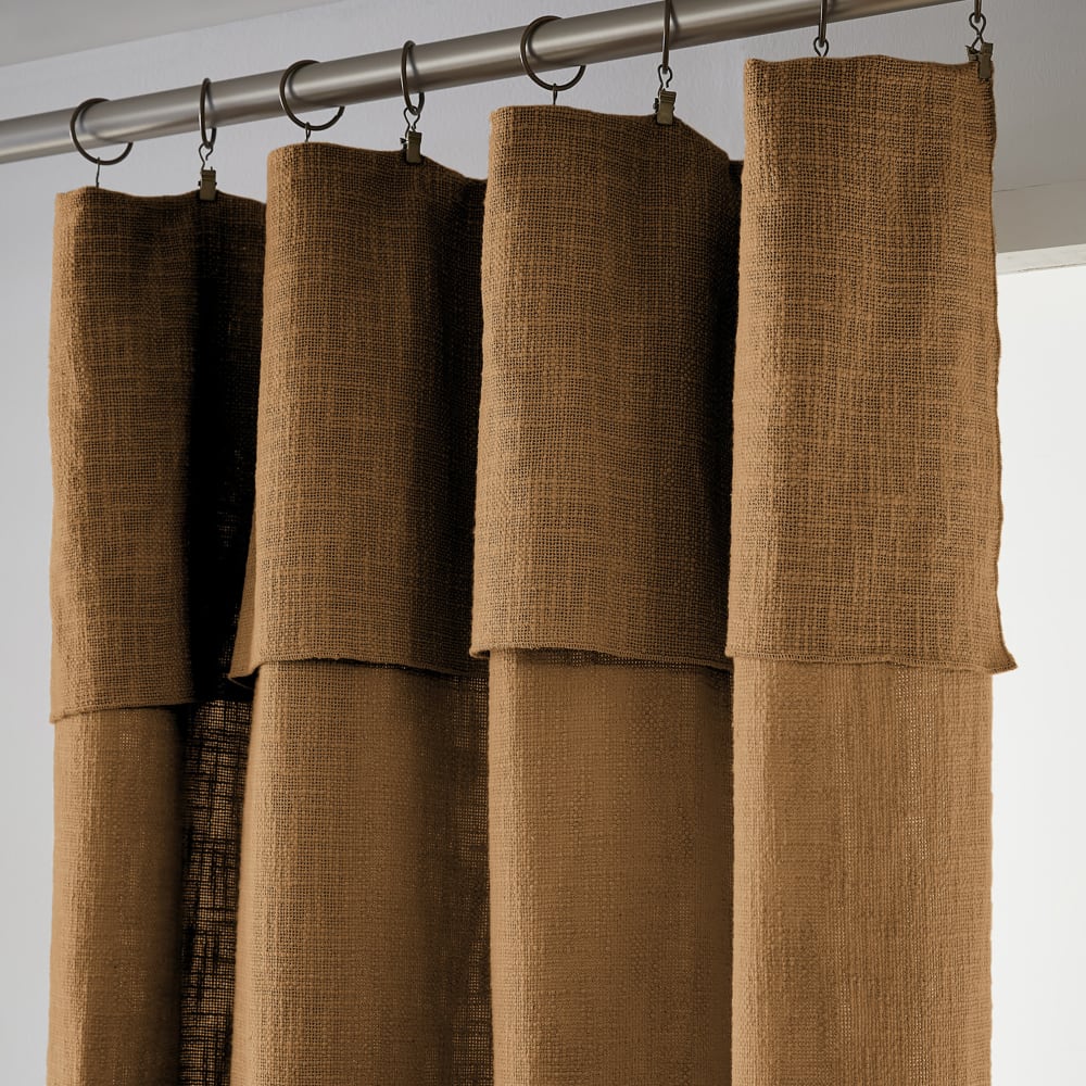 Rideau ajustable coton camel 140x270 cm — vue 3