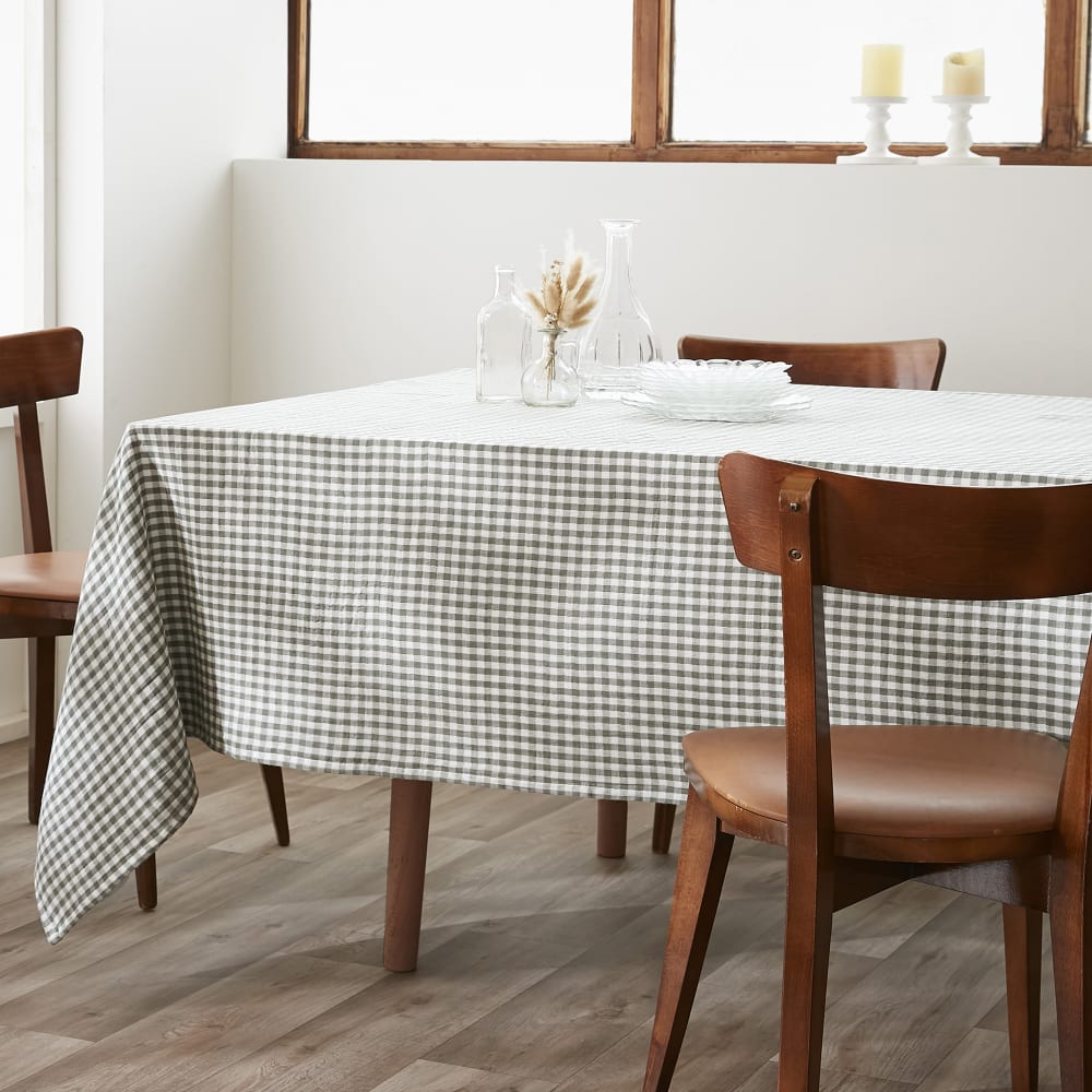 Nappe rectangle gaze de coton uni 150x250 cm