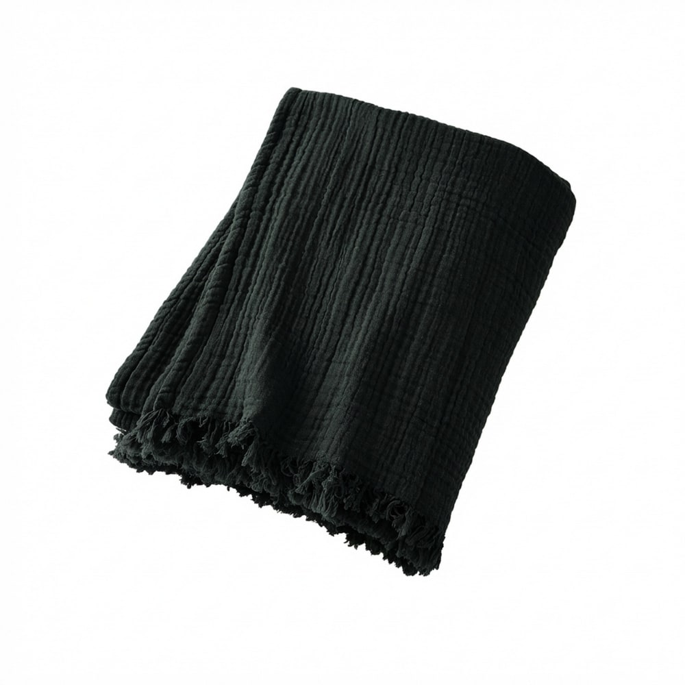 Plaid gaze de coton uni