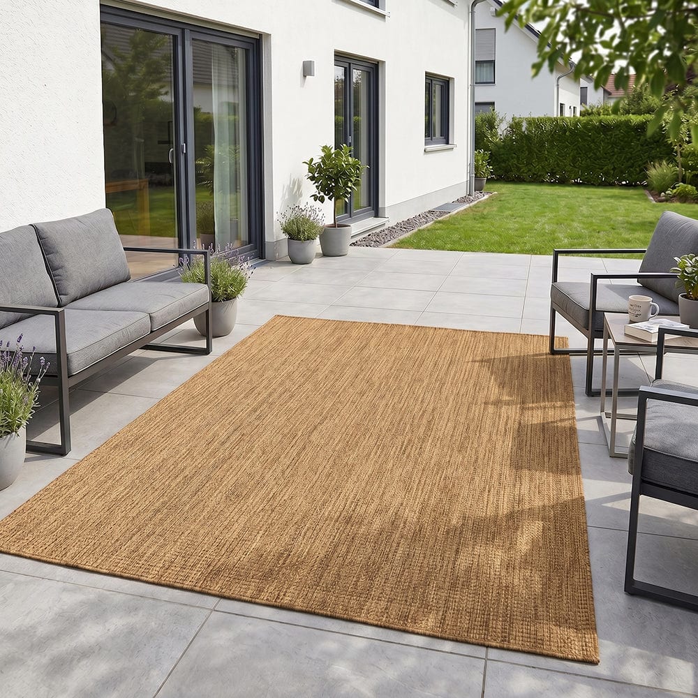 Tapis aspect jute noués marron 140x200cm — vue 4