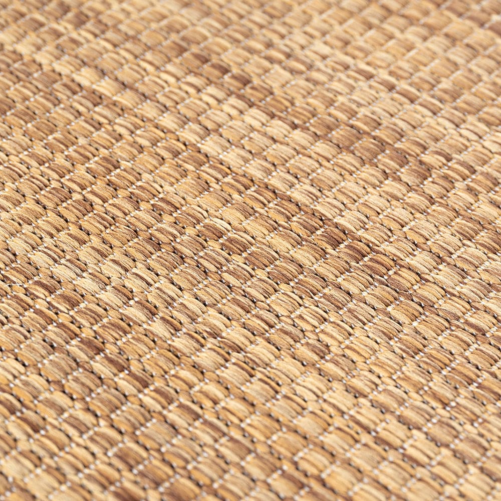 Tapis rond aspect jute noués marron 80cm — vue 4