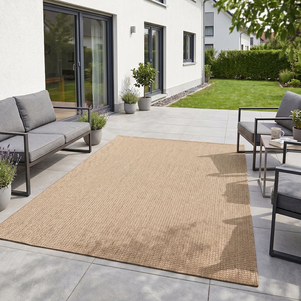 Tapis aspect jute noués beige 280x370cm — vue 4