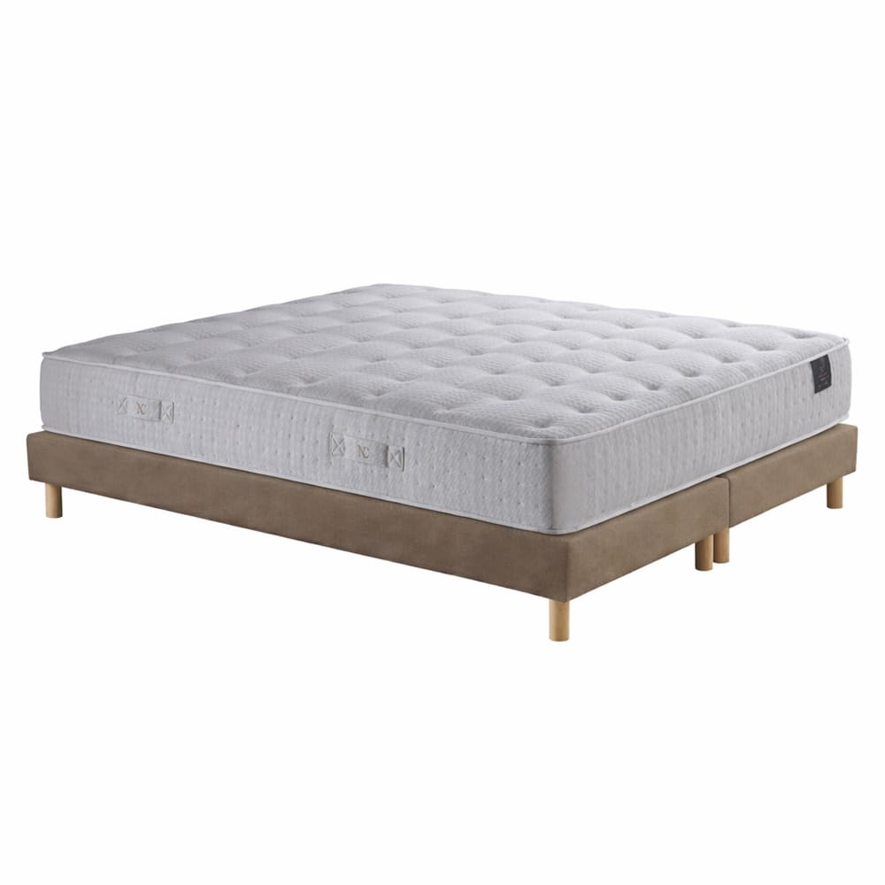 ensemble matelas ressorts - taupe