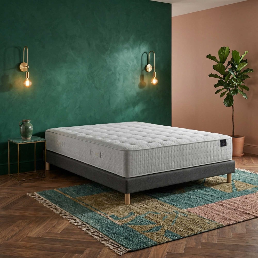 Matelas hybride ensaches hecate 2 h26 cm sommier gris foncé Matelas hybride ensaches hecate 2 h26 cm sommier gris foncé