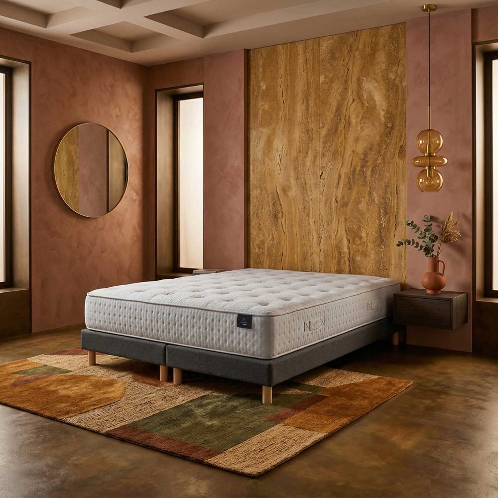 Matelas hybride ensachés selene accueil latex h26 sommier gris foncé Matelas hybride ensachés selene accueil latex h26 sommier gris foncé