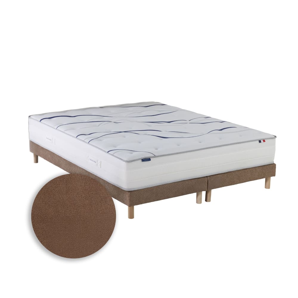 Matelas mousse hd serena sommier chenille moka moka 2x80 x 200