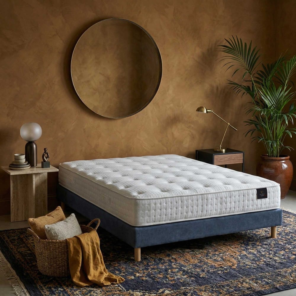 Matelas hybride pulsar mémoire de forme h27 cm sommier bleu Matelas hybride pulsar mémoire de forme h27 cm sommier bleu
