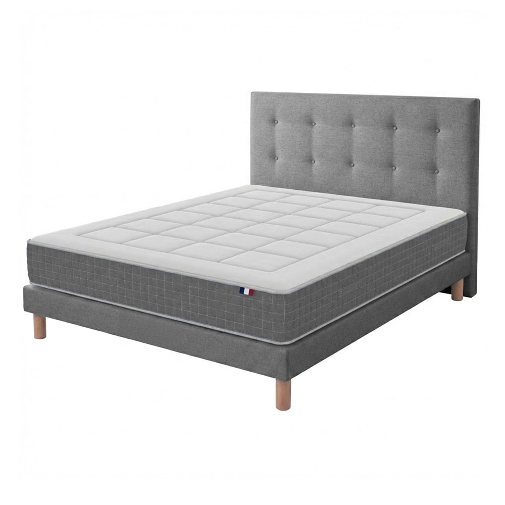 Matelas ressorts 7 zones - 140 gris