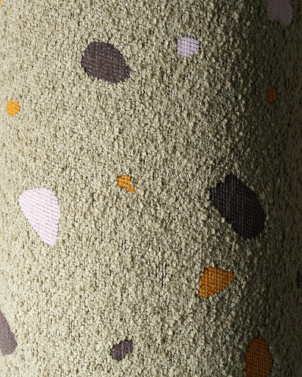 Blockkissen aus Bouclé-Chenille-Gewebe 45 x 45 x 16 cm, Moos -