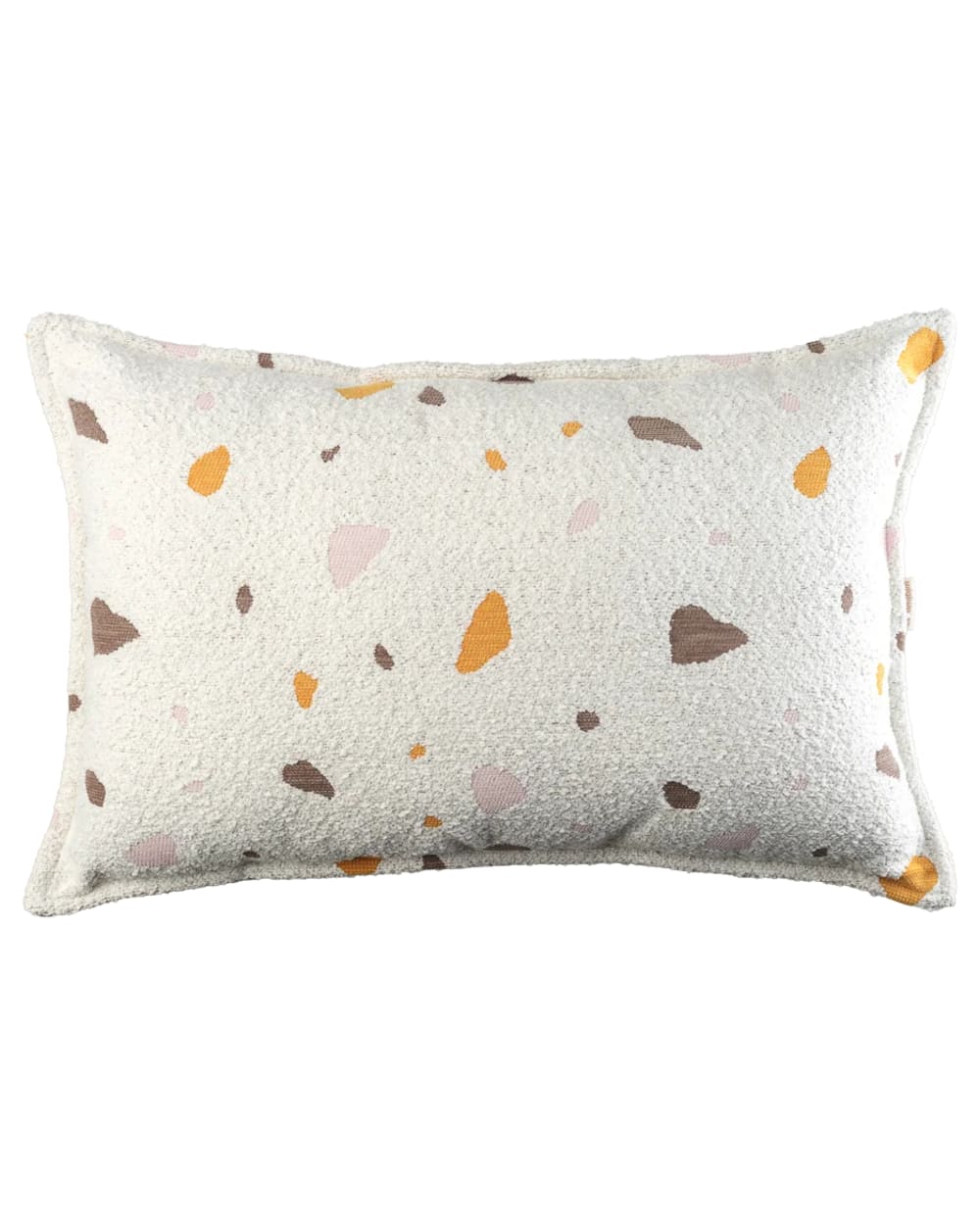 Coussin traversin bouclé - marbre