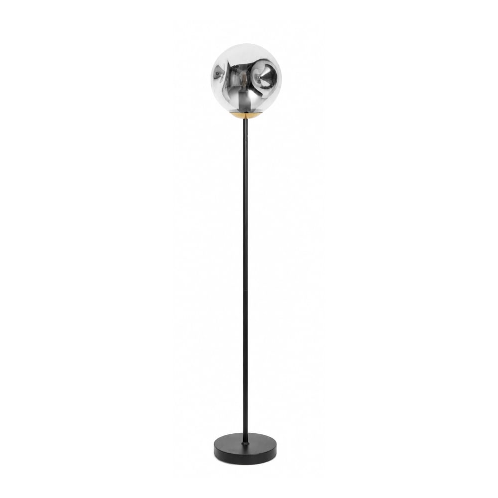 lampadaire chrome en
