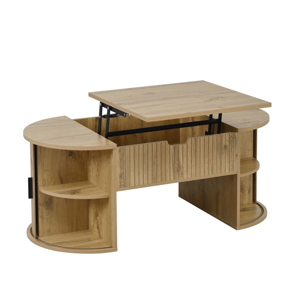 Table basse ovale chêne