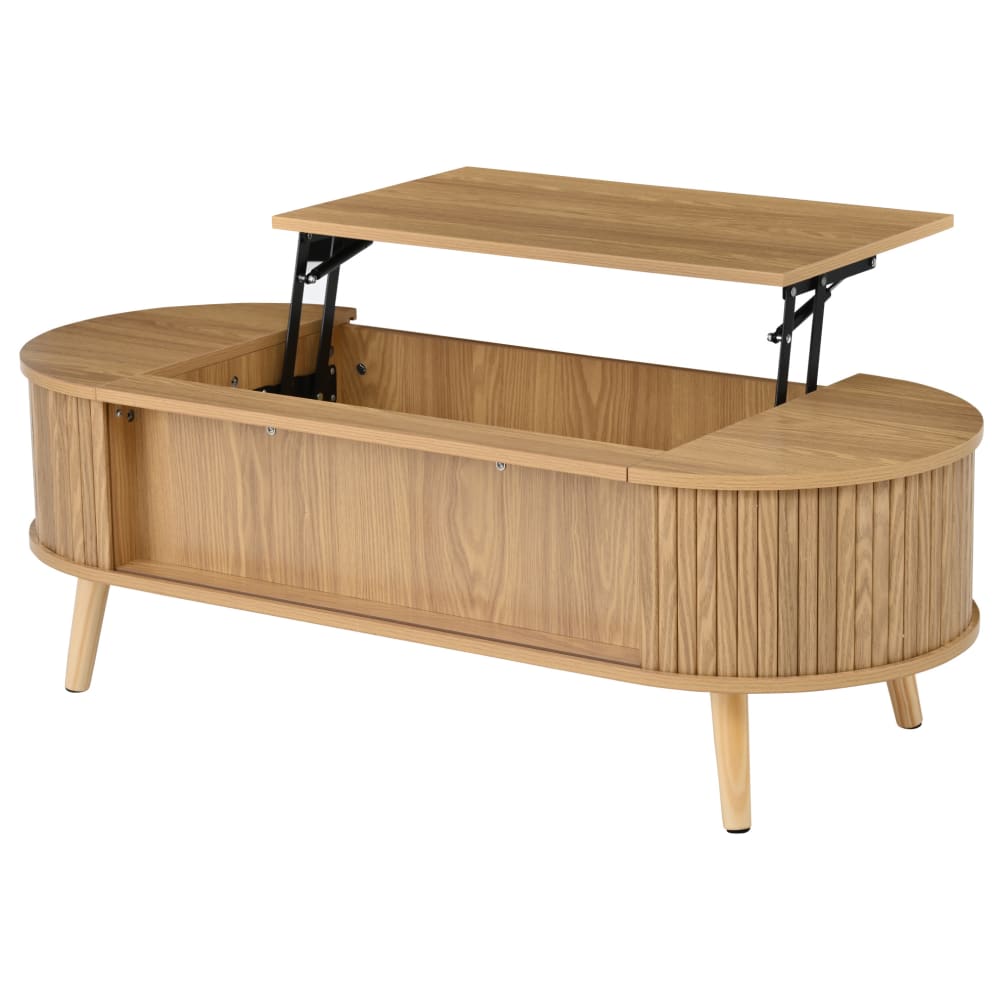 Table basse marron avec plateau relevable 120x50x39,5 cm