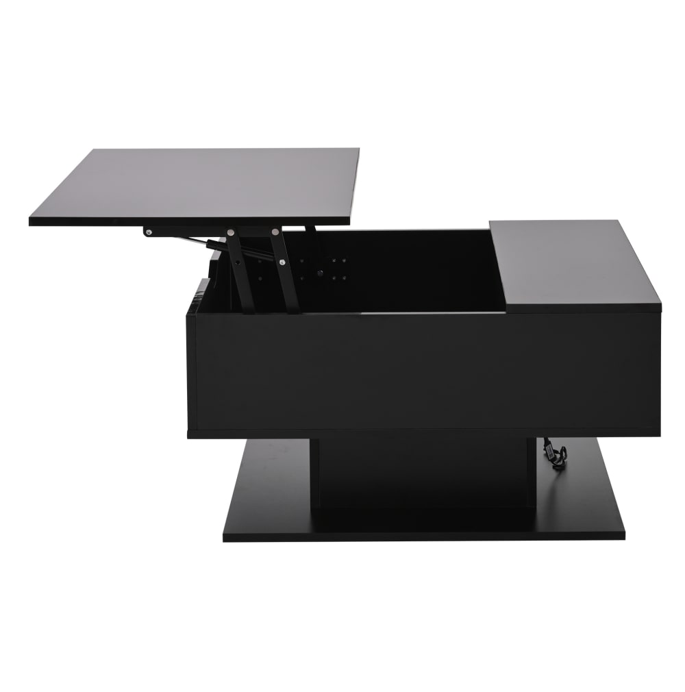 table basse noire avec