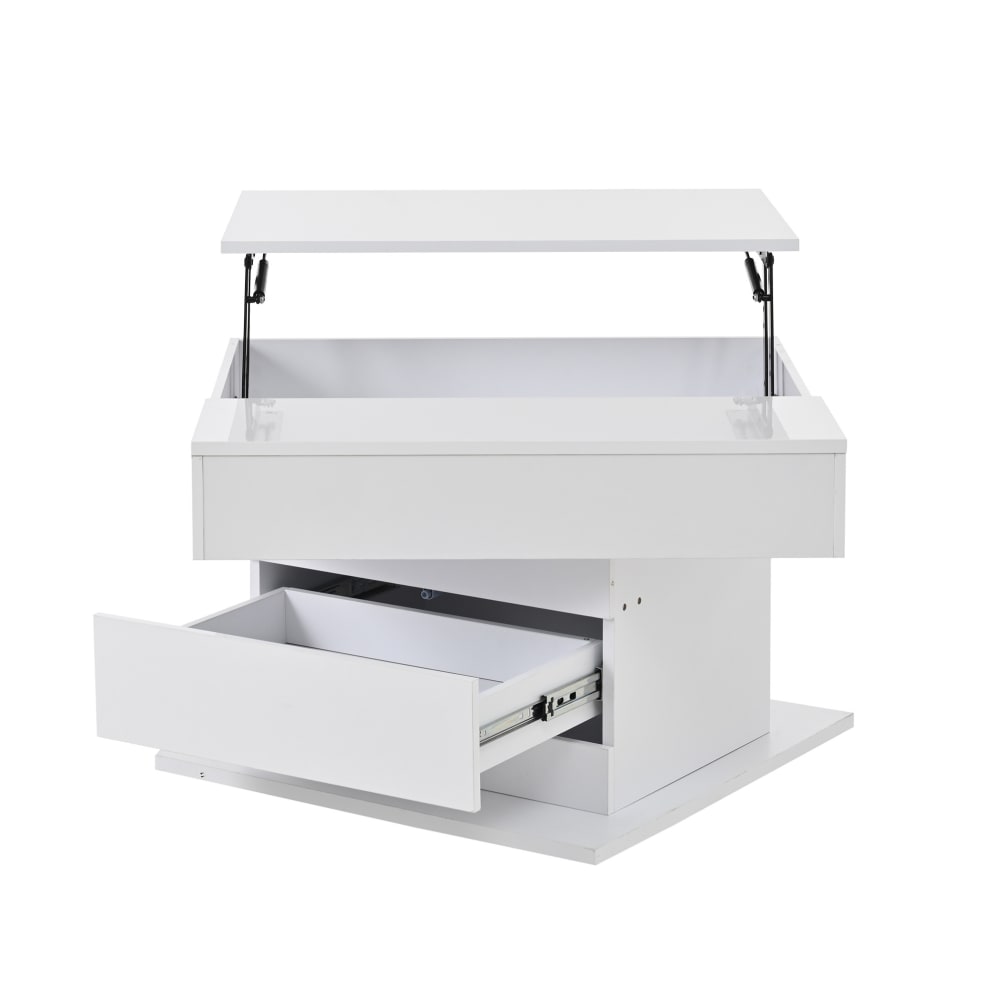table basse blanche avec - plateau