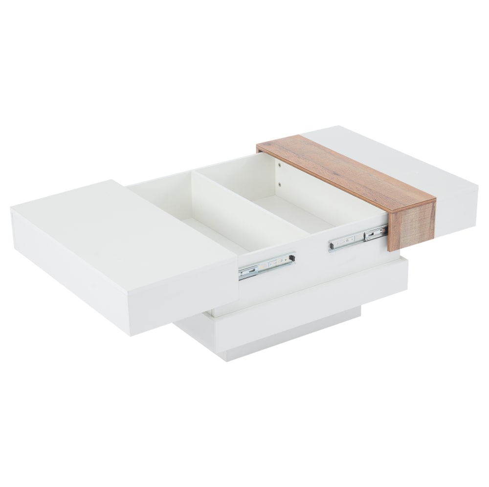 Table basse blanche avec - extensible