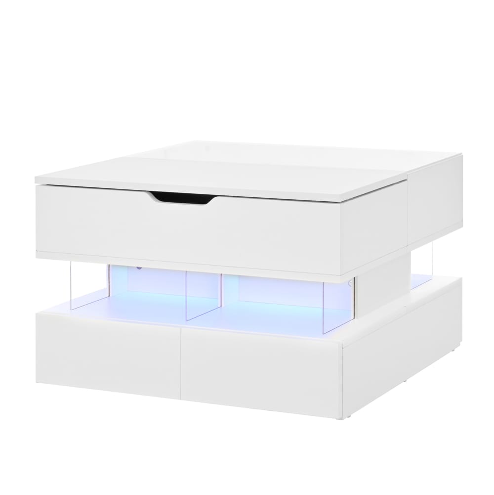 Table basse blanche avec - plateau