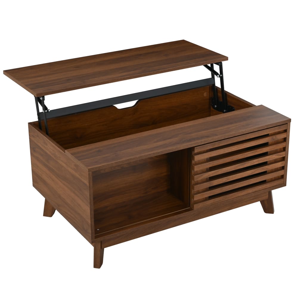 table basse marron avec - plateau