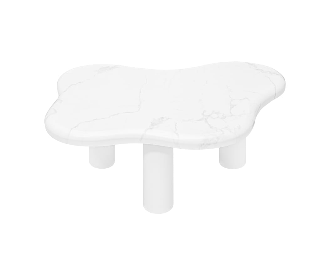table basse blanche avec - plateau