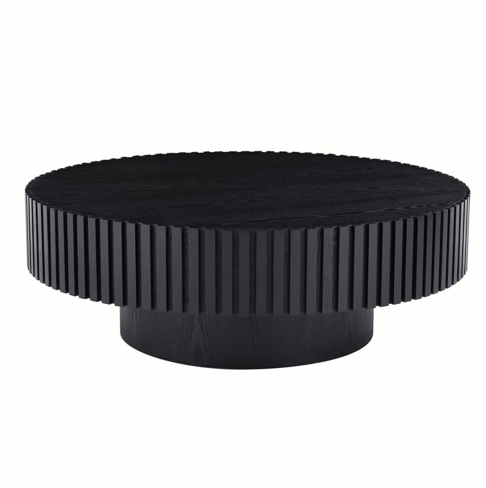 table basse ronde noire