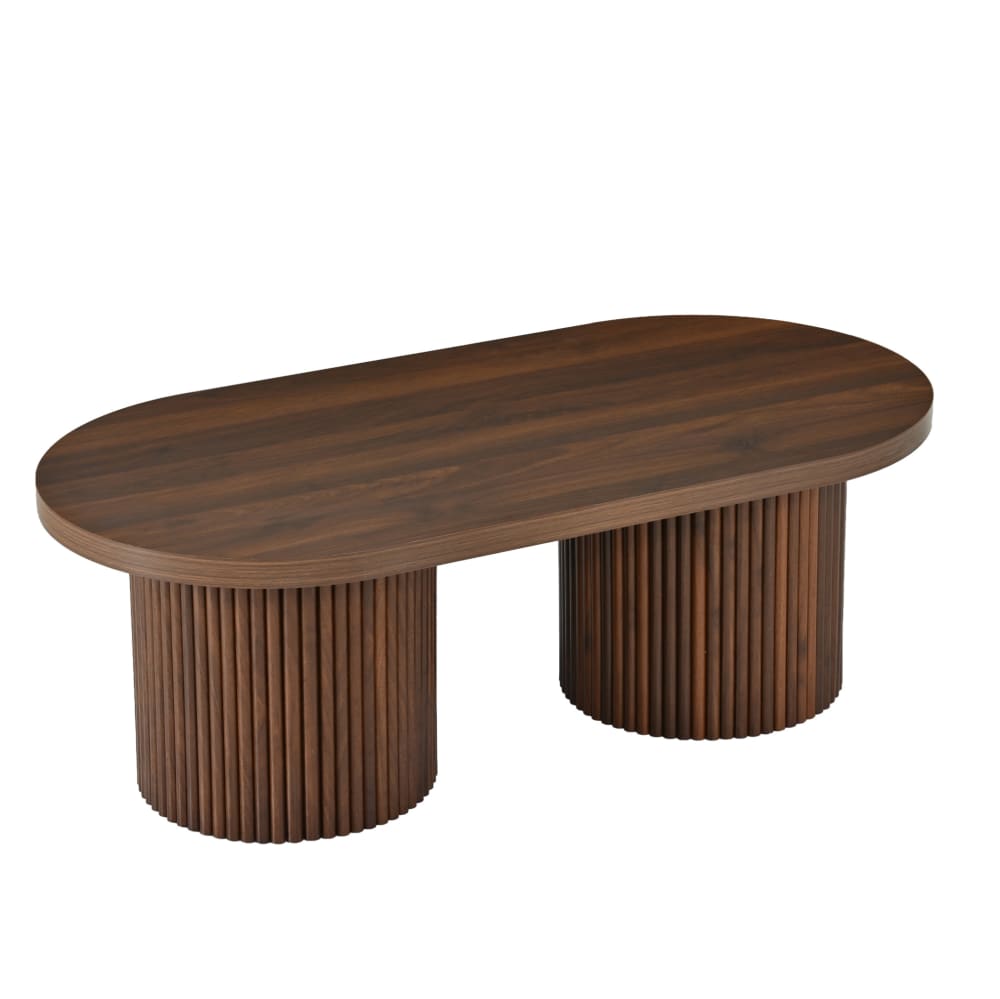 Table basse ovale noyer
