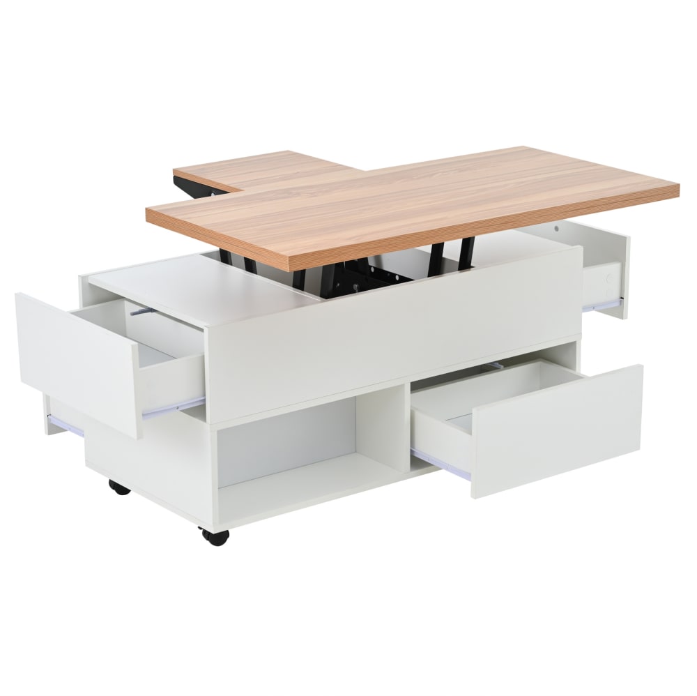 Table basse blanche et - plateau