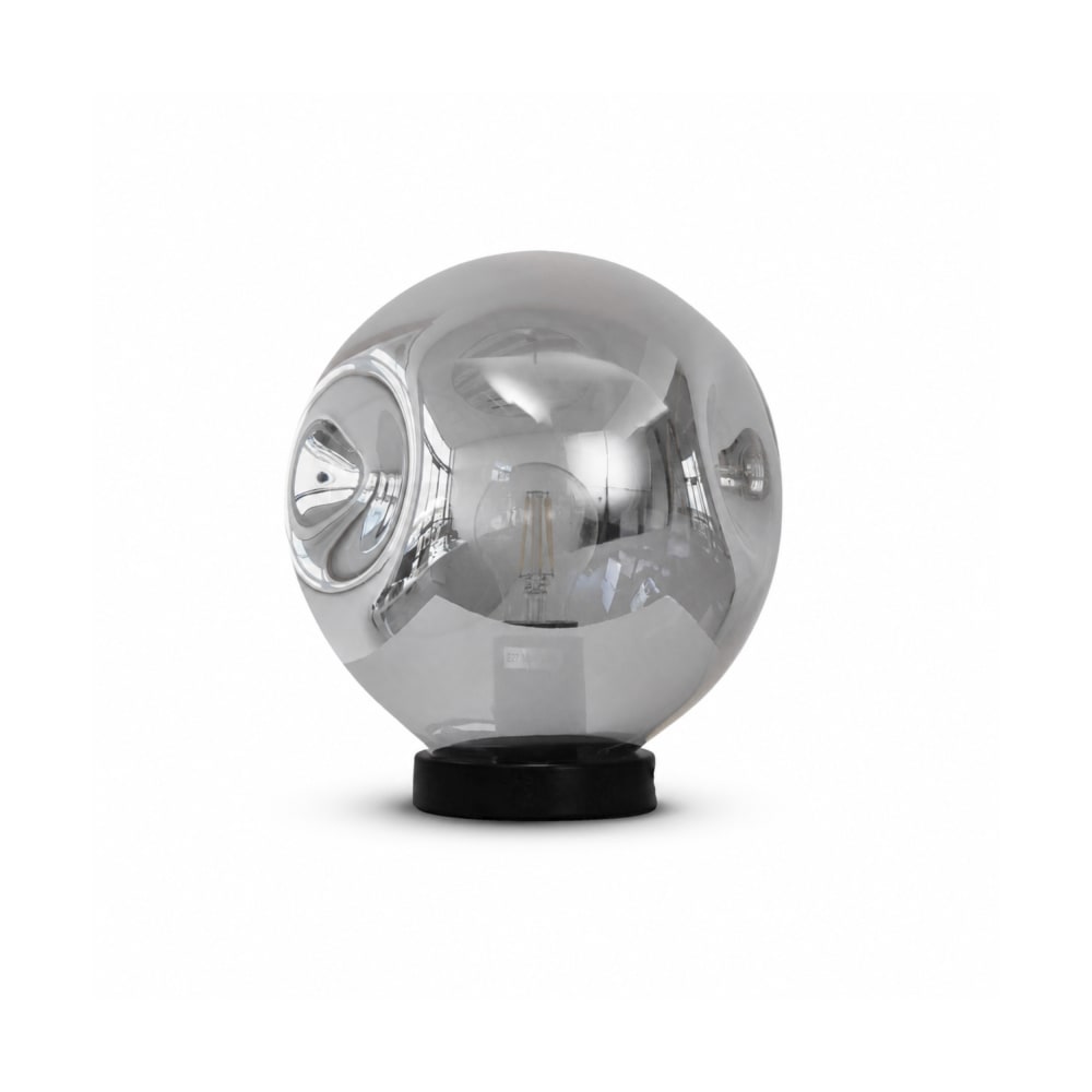 Lampe à poser chrome en verre et métal — vue 4