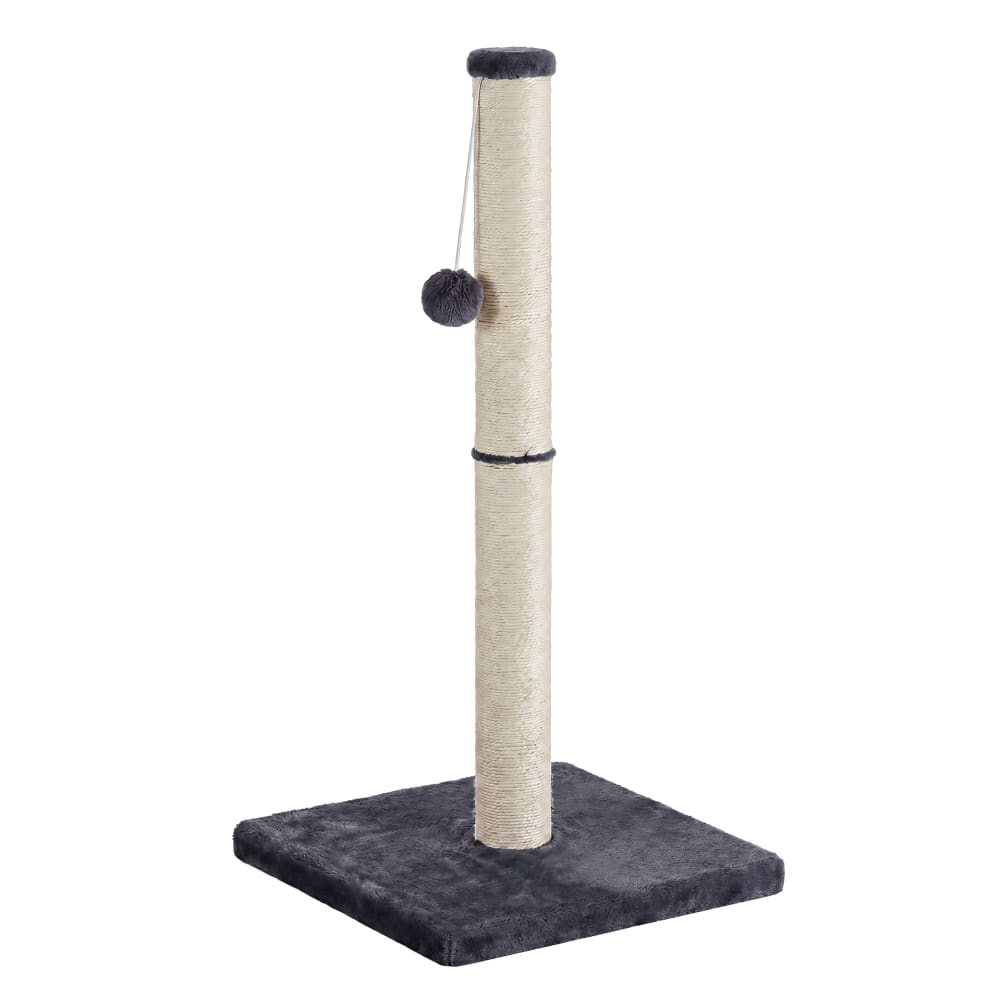 Griffoir pour chat en sisal naturel 40 x 40 x 84 cm gris foncé Griffoir pour chat en sisal naturel 40 x 40 x 84 cm gris foncé